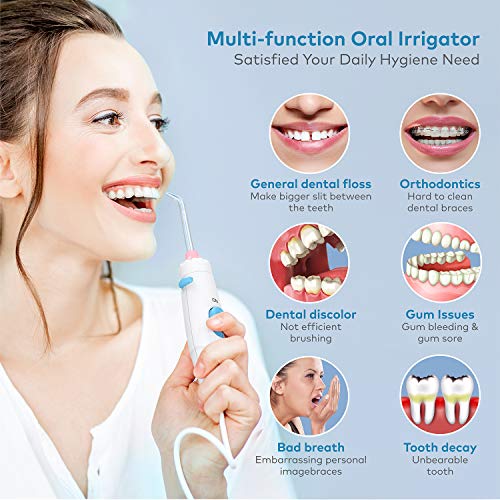 Water Dental Flosser, KUOAS Water Dental Flossers for Teeth with 600ml Capaci...