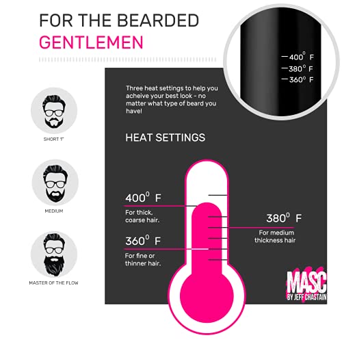 KUSCHELBÄR PRO Heated Beard Straightener Brush from MASC by Jeff Chastain - A...