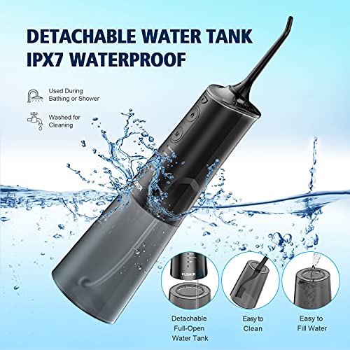 Cordless Water Dental Flosser for Teeth - KUSKER Portable Oral Irrigator with...