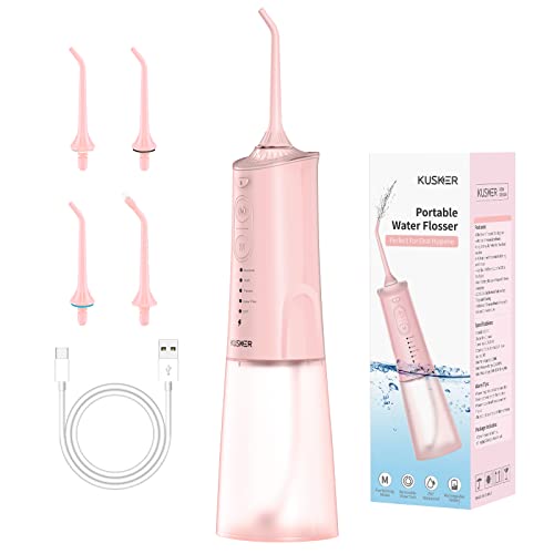 Cordless Water Dental Flosser for Teeth - KUSKER Portable Oral Irrigator with...