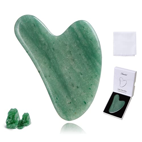 Natural Jade Gua Sha Stone for Massage, Gua Sha Facial Tools, Spa, Acupunctur...