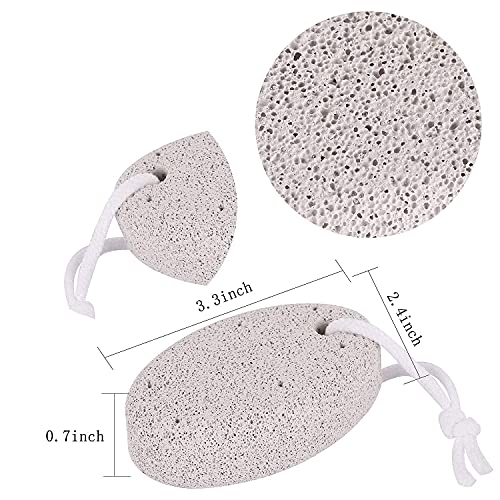 Pumice Stone for Feet 4 pcs, KUTOLAKI Natural Lava Pumice Stone, Pumice Scrub...