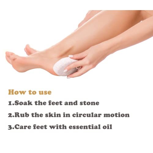 Pumice Stone for Feet 4 pcs, KUTOLAKI Natural Lava Pumice Stone, Pumice Scrub...