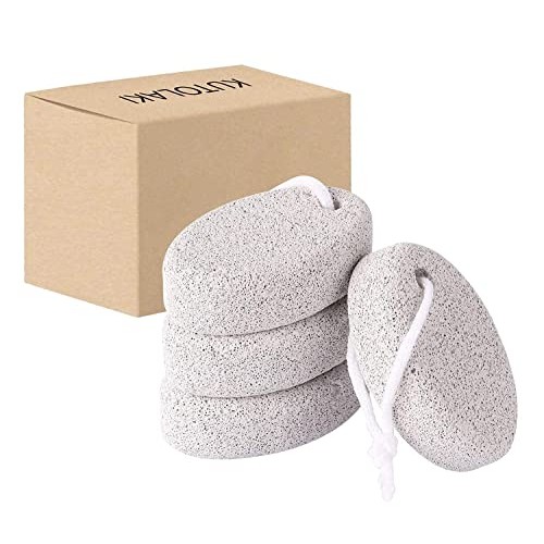 Pumice Stone for Feet 4 pcs, KUTOLAKI Natural Lava Pumice Stone, Pumice Scrub...