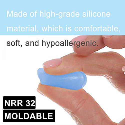 Ear Plugs for Sleeping, Reusable Silicone Moldable Noise Cancelling Sound Blo...