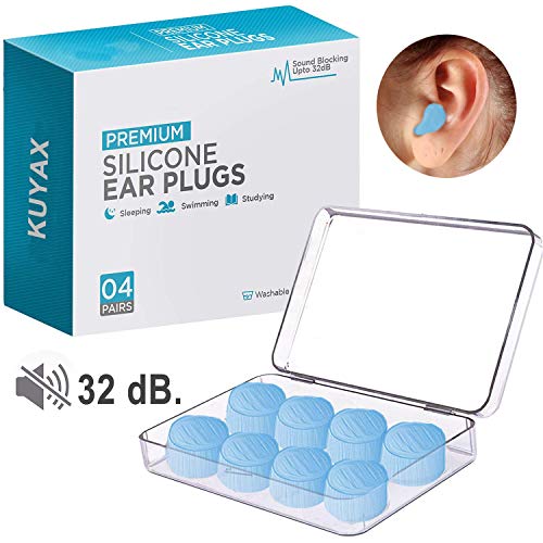 Ear Plugs for Sleeping, Reusable Silicone Moldable Noise Cancelling Sound Blo...