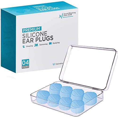 Ear Plugs for Sleeping, Reusable Silicone Moldable Noise Cancelling Sound Blo...