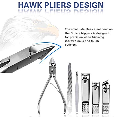 Pedicure Manicure Kit 18 in 1 Manicure Set Professional Sharp Nail Clippers T...