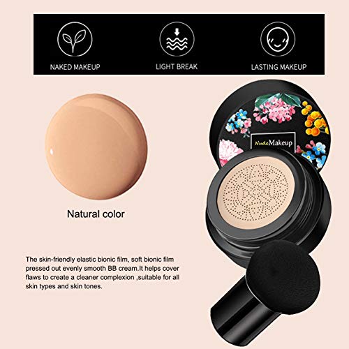 2 Pack Mushroom Head Air Cushion BB Cream, Concealer Lasting Nude Makeup Mois...