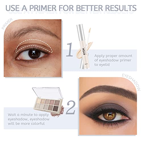 KYDA 10 Colors Eyeshadow Palette, Colorful Matte and Glitter Color Eyeshadow ...