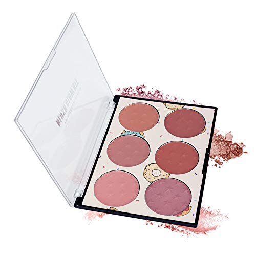 KYDA 6 Colors Face Blush Palette,Light Luxury Blush Palette Matte Blush Powde...