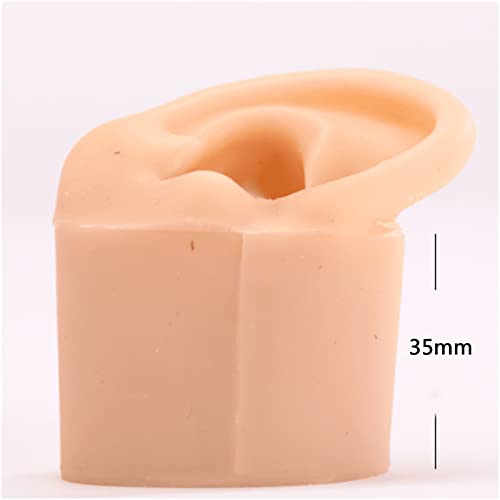 KZ55H 1 Pair Silicone Ear Model Human Ear Model Acupuncture Massage Practice ...