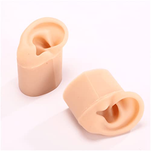 KZ55H 1 Pair Silicone Ear Model Human Ear Model Acupuncture Massage Practice ...
