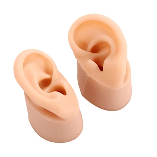 KZ55H 1 Pair Silicone Ear Model Human Ear Model Acupuncture Massage Practice ...