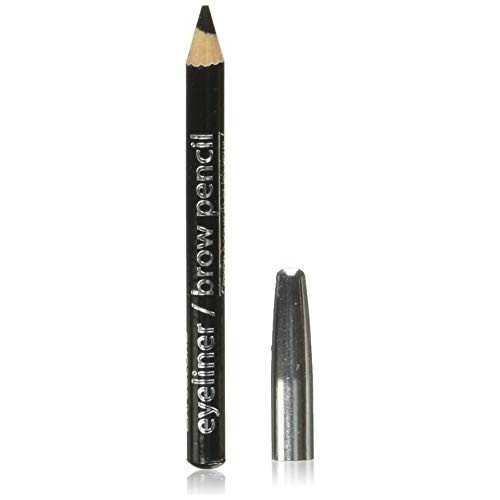 L.A. COLORS 2-Piece Eyeliner/Brow Pencil with Sharpener, Black, 0.03 Ounce, C...