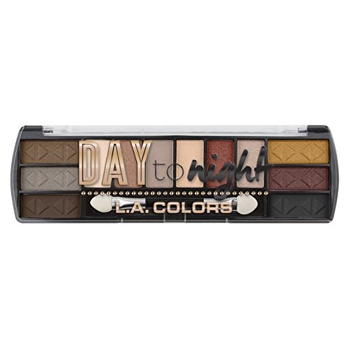 L.A. COLORS Day To Night 12 Color Eyeshadow Palette, Sundown, 0.28 oz. (CES430)