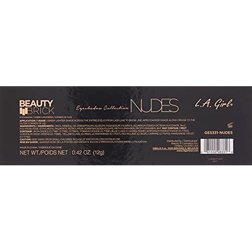 L.A. Girl Beauty Brick Eyeshadow, Nudes, 0.42 Ounce
