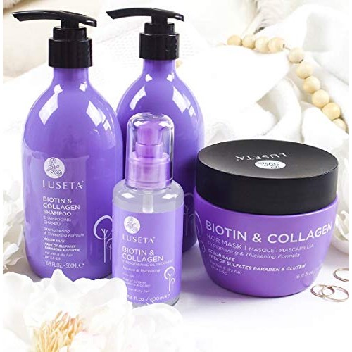 Luseta Biotin & Collagen Shampoo & Conditioner Set 2 x 16.9oz - Thickening fo...
