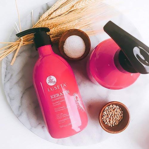 Luseta Keratin Shampoo and Conditioner for Color Treated Damaged & Dry Hair, ...