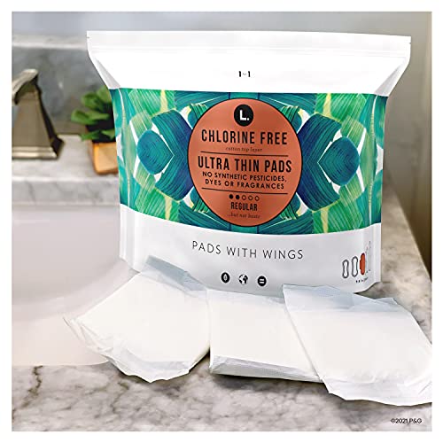 L. Chlorine Free Ultra Thin Pads Regular Absorbency, Organic Cotton, Free fro...