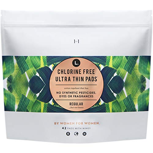 L. Chlorine Free Ultra Thin Regular Absorbency Pads with Wings 42 Count