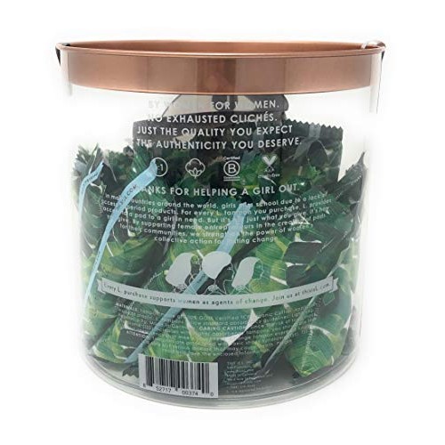 L. Organic Cotton Tampons, 20 Regular 10 Light (30 Compact Tampons Total) wit...