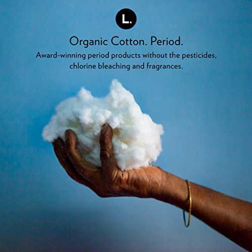 L. Organic Cotton Tampons with BPA-Free Applicators, Super Absorbency, 30 Count