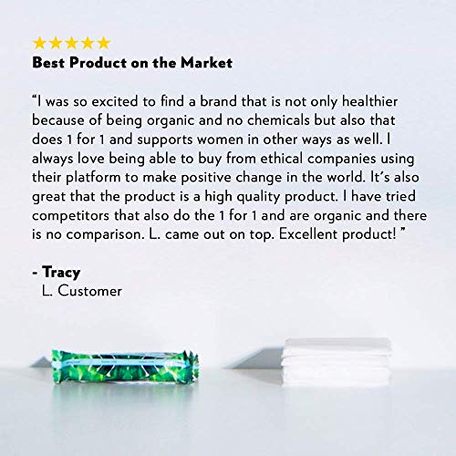 L. Organic Cotton Tampons with BPA-Free Applicators, Super Absorbency, 30 Count