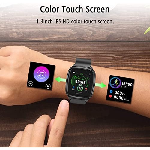Fitness Tracker, L8star Smart Watch Heart Rate Activity Tracker with 1.3 inch...