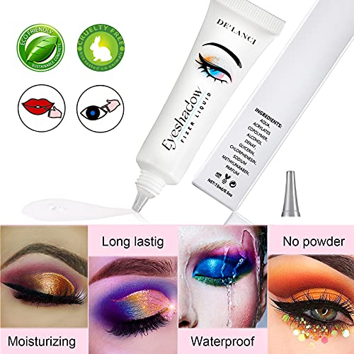DE'LANCI Eye Primer Eyeshadow Base, La Catrina 2.0 Professional Makeup Glitte...