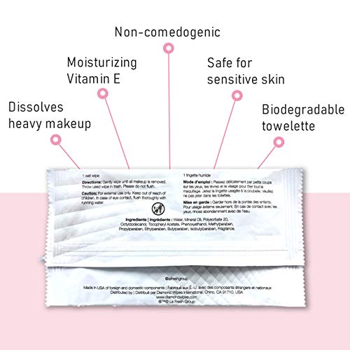 La Fresh Makeup Remover Cleansing Face Wipes Case of 50ct Facial Towelettes w...