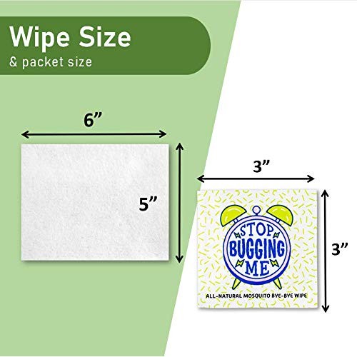 La Fresh Mosquito Repellent Wipes, Individually Wrapped - Natural, Deet Free,...