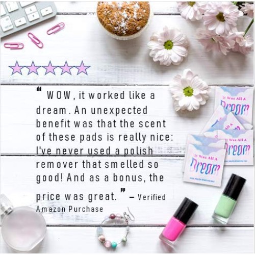 LA Fresh Nail Polish Remover Pads Pack of 50ct Individually Wrapped with Lave...