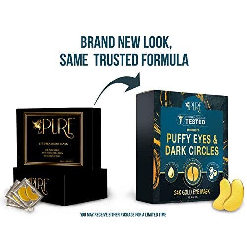 LA PURE 24K Gold Eye Treatment Masks - Under Eye Patches, Dark Circles Under ...