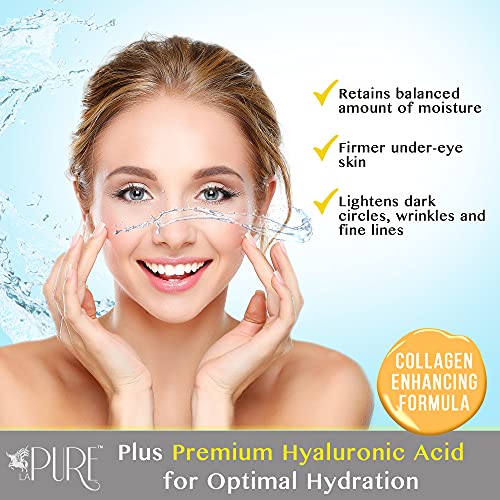 LA PURE 24K Gold Eye Treatment Masks - Under Eye Patches, Dark Circles Under ...