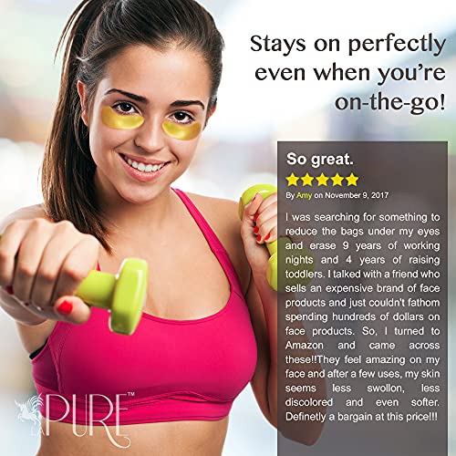 LA PURE 24K Gold Eye Treatment Masks - Under Eye Patches, Dark Circles Under ...