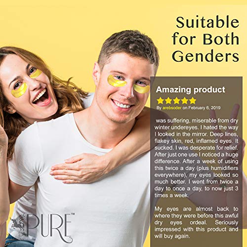 LA PURE 24K Gold Eye Treatment Masks - Under Eye Patches, Dark Circles Under ...