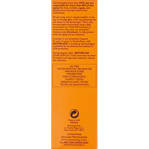 La Roche-Posay Anthelios Clear Skin Dry Touch Sunscreen SPF 60, Oil Free Face...