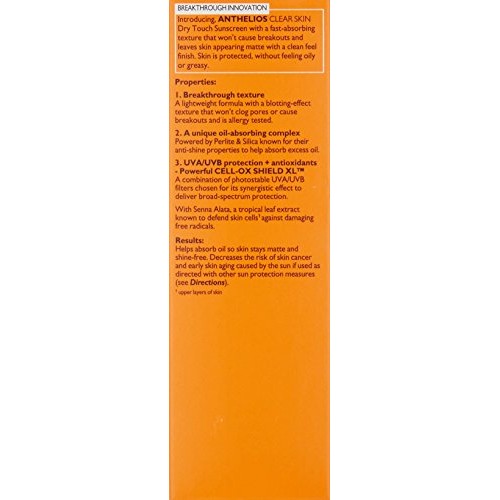 La Roche-Posay Anthelios Clear Skin Dry Touch Sunscreen SPF 60, Oil Free Face...