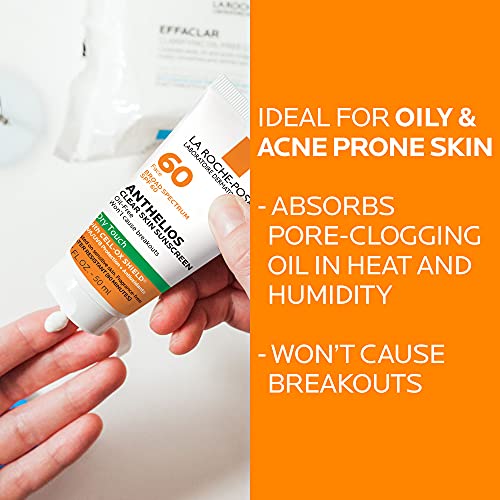 La Roche-Posay Anthelios Clear Skin Dry Touch Sunscreen SPF 60, Oil Free Face...