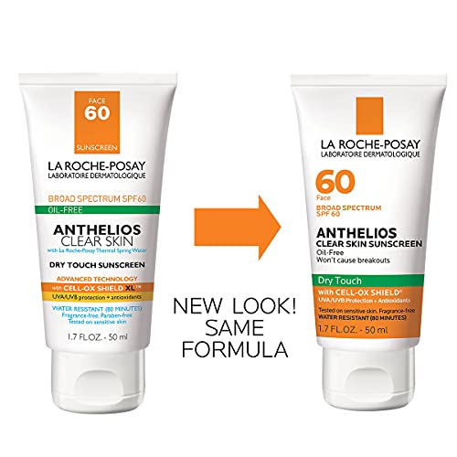 La Roche-Posay Anthelios Clear Skin Dry Touch Sunscreen SPF 60, Oil Free Face...
