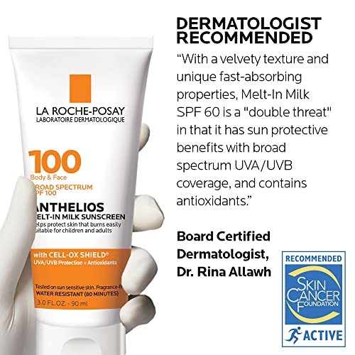 La Roche-Posay Anthelios Melt-in Milk Body & Face Sunscreen Lotion Broad Spec...