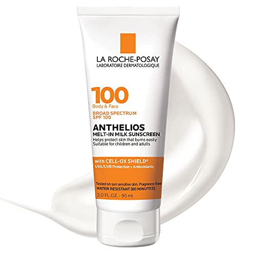 La Roche-Posay Anthelios Melt-in Milk Body & Face Sunscreen Lotion Broad Spec...