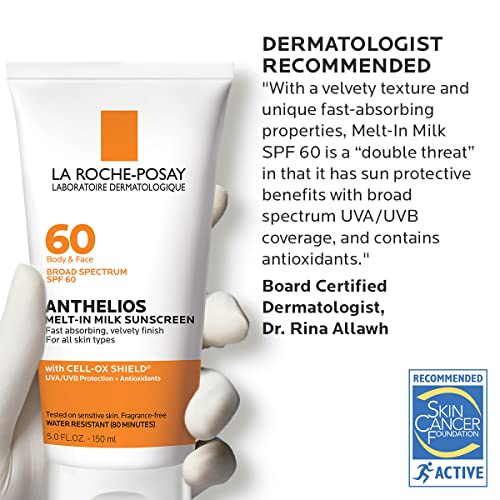 La Roche-Posay Anthelios Melt-In Sunscreen Milk Body & Face Sunscreen Lotion ...