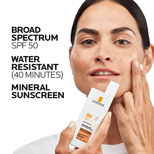 La Roche-Posay Anthelios Tinted Sunscreen SPF 50, Ultra-Light Fluid Broad Spe...