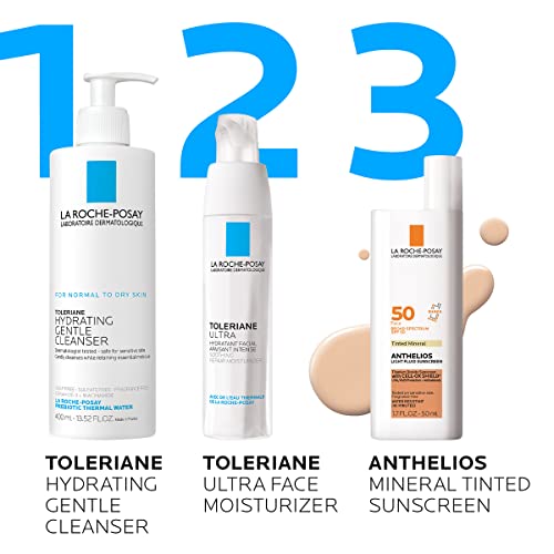 La Roche-Posay Anthelios Tinted Sunscreen SPF 50, Ultra-Light Fluid Broad Spe...