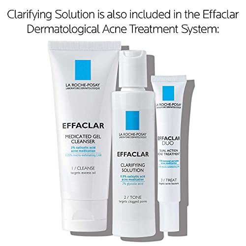 La Roche-Posay Effaclar Clarifying Solution Acne Toner with Salicylic Acid an...