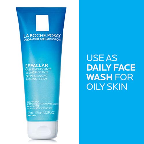 La Roche-Posay Effaclar Deep Cleansing Foaming Cream Cleanser, Daily Face Was...