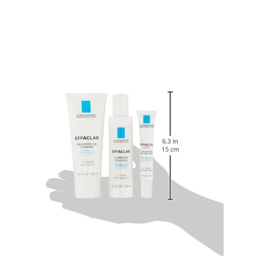 La Roche-Posay Effaclar Dermatological Acne Treatment 3-Step System with Medi...