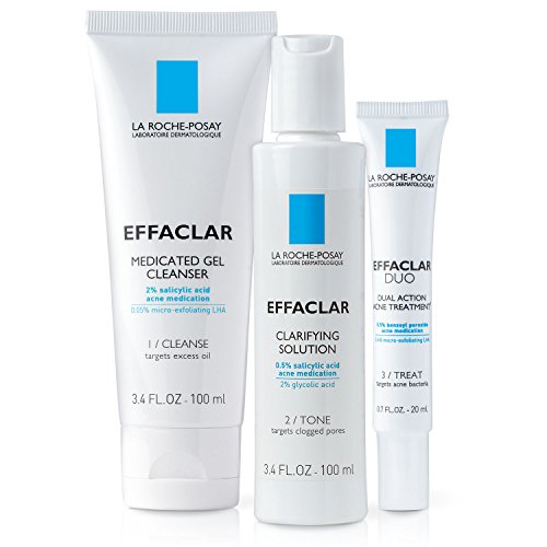 La Roche-Posay Effaclar Dermatological Acne Treatment 3-Step System with Medi...